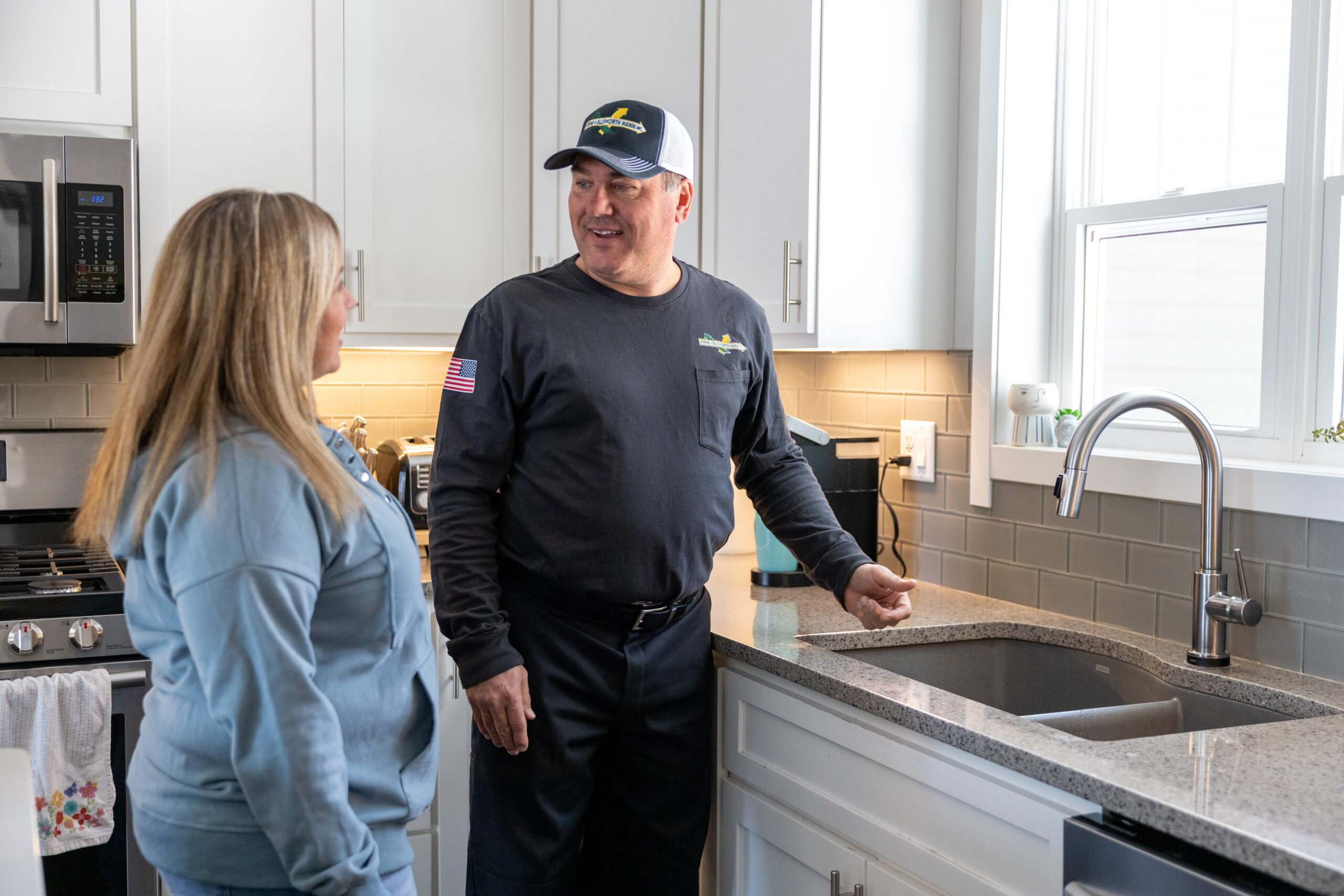 Verne & Ellsworth Hann technician talking about a homeowner's plumbing