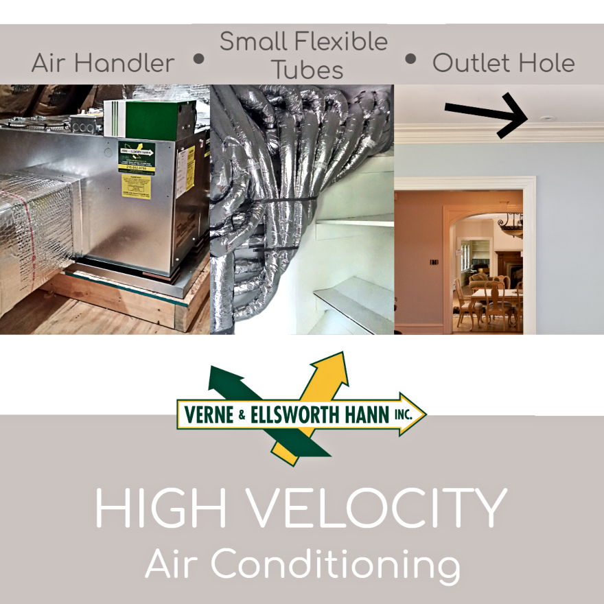 high-velocity air conditioning with air handler