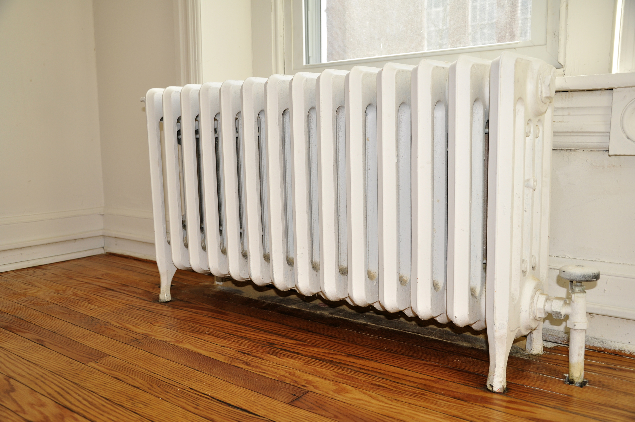 Old radiator used for heating